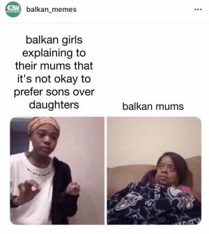 Balkan Memes, Sohn, Bevorzugung, Jugo Familie