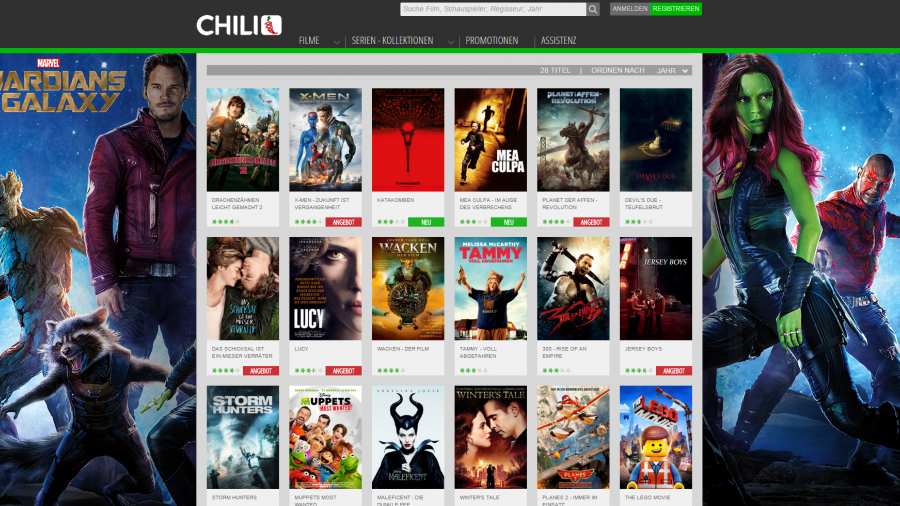 Chili, Video-on-Demand, Screenshot