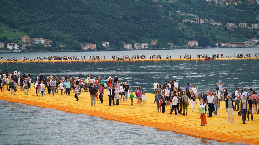 The Floating Piers, Lake Iseo, Italy, 2014-16