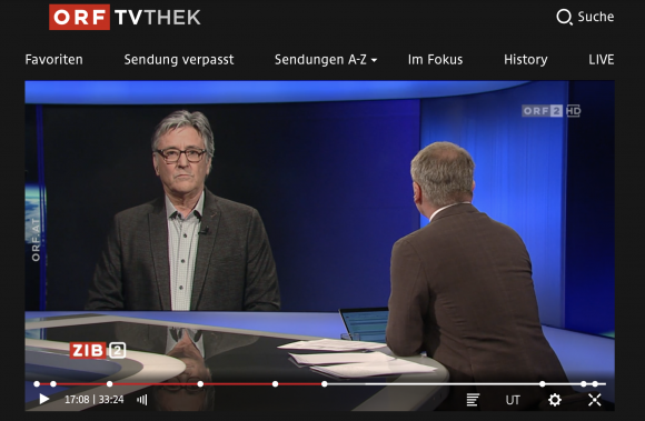 Screenshot; ORF TV-Thek: Wolfgang Matt zum Vorwurf der "Bürgermeister-Impfung"